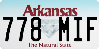 AR license plate 778MIF