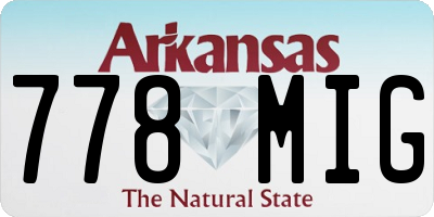 AR license plate 778MIG