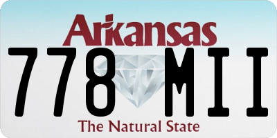 AR license plate 778MII
