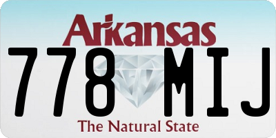 AR license plate 778MIJ