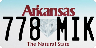 AR license plate 778MIK