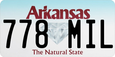 AR license plate 778MIL