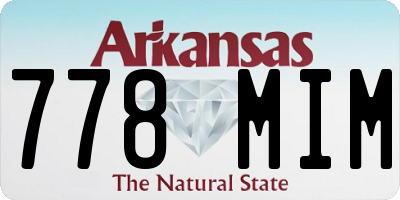 AR license plate 778MIM