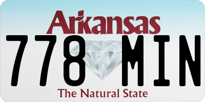 AR license plate 778MIN