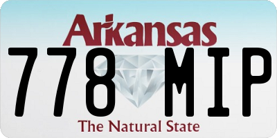 AR license plate 778MIP