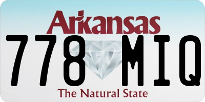 AR license plate 778MIQ