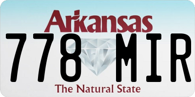 AR license plate 778MIR