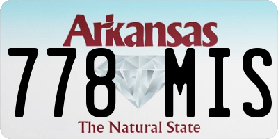 AR license plate 778MIS