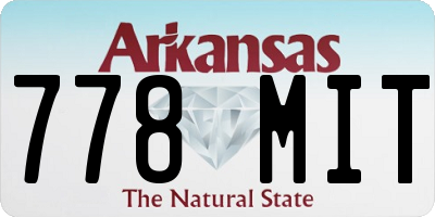 AR license plate 778MIT