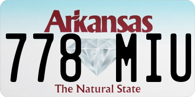 AR license plate 778MIU