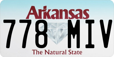 AR license plate 778MIV