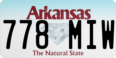 AR license plate 778MIW