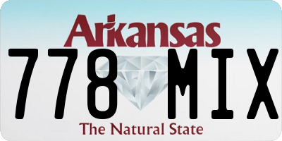 AR license plate 778MIX