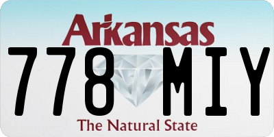 AR license plate 778MIY