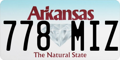 AR license plate 778MIZ