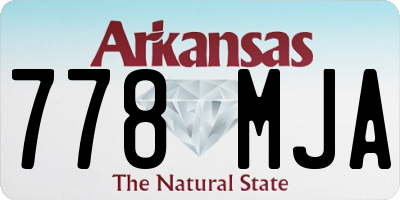 AR license plate 778MJA