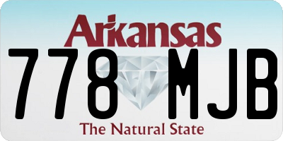 AR license plate 778MJB