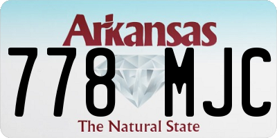 AR license plate 778MJC