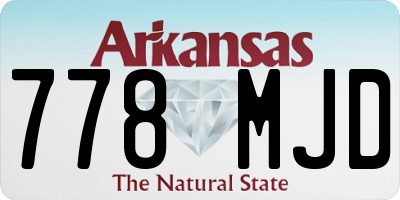 AR license plate 778MJD