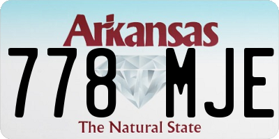 AR license plate 778MJE