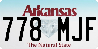 AR license plate 778MJF