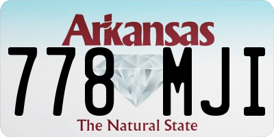 AR license plate 778MJI