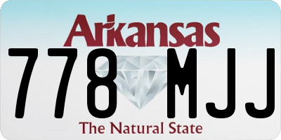 AR license plate 778MJJ