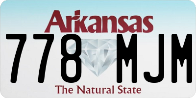 AR license plate 778MJM