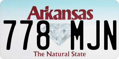 AR license plate 778MJN