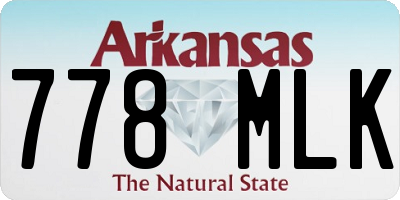 AR license plate 778MLK