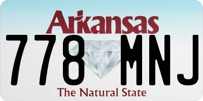 AR license plate 778MNJ