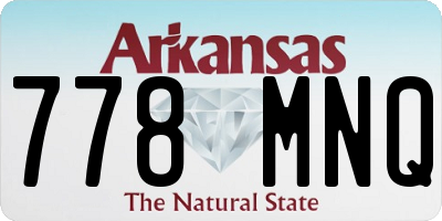 AR license plate 778MNQ