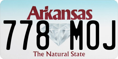 AR license plate 778MOJ