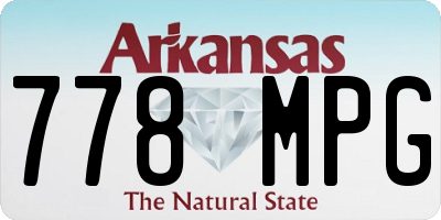 AR license plate 778MPG