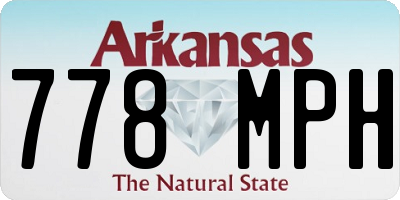 AR license plate 778MPH