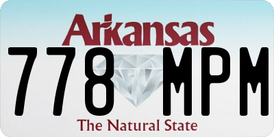 AR license plate 778MPM
