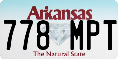 AR license plate 778MPT