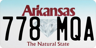 AR license plate 778MQA