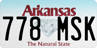 AR license plate 778MSK