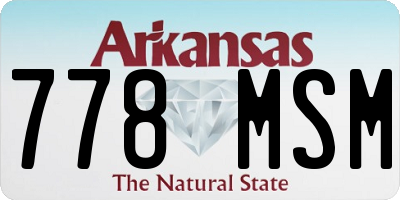 AR license plate 778MSM