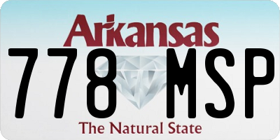 AR license plate 778MSP