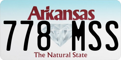 AR license plate 778MSS
