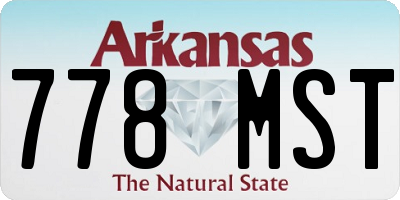 AR license plate 778MST