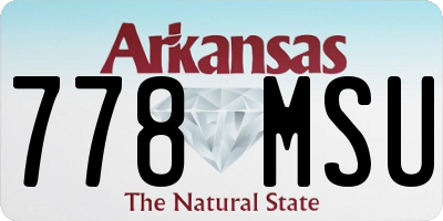AR license plate 778MSU