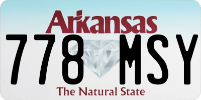 AR license plate 778MSY