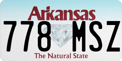 AR license plate 778MSZ
