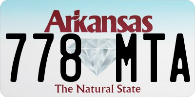 AR license plate 778MTA