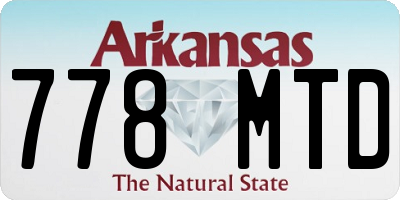 AR license plate 778MTD