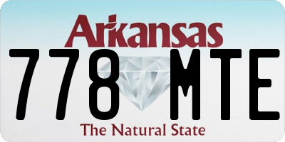 AR license plate 778MTE