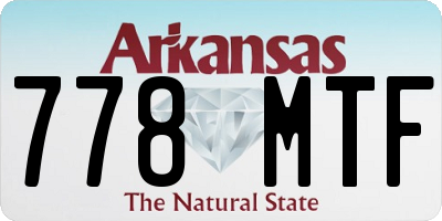 AR license plate 778MTF